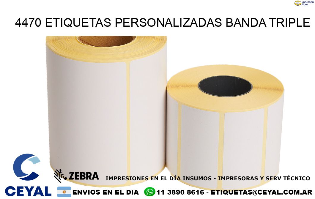 4470 Etiquetas personalizadas banda triple