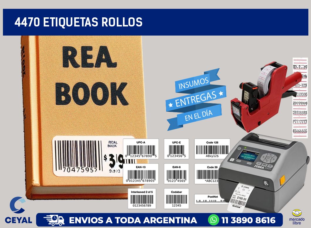 4470 etiquetas rollos
