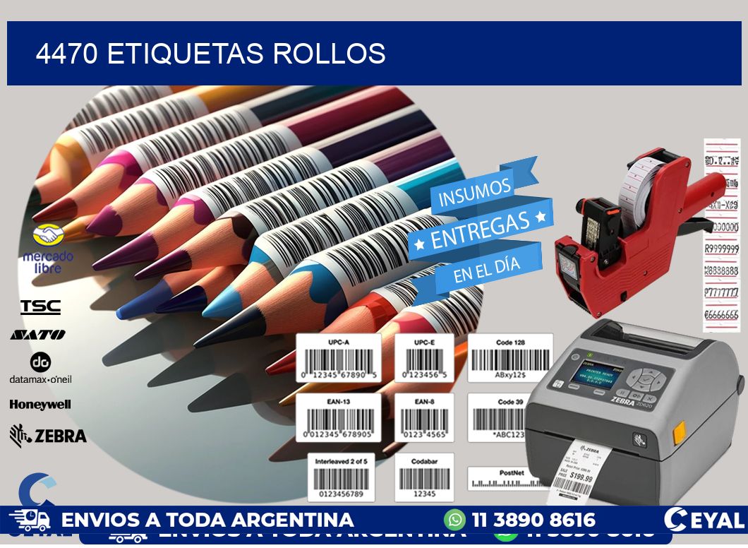 4470 etiquetas rollos