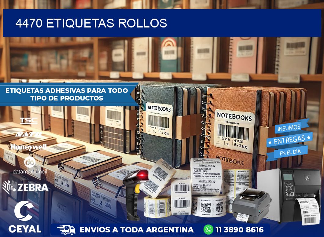 4470 etiquetas rollos