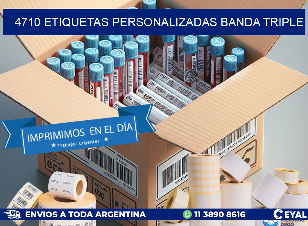 4710 Etiquetas personalizadas banda triple