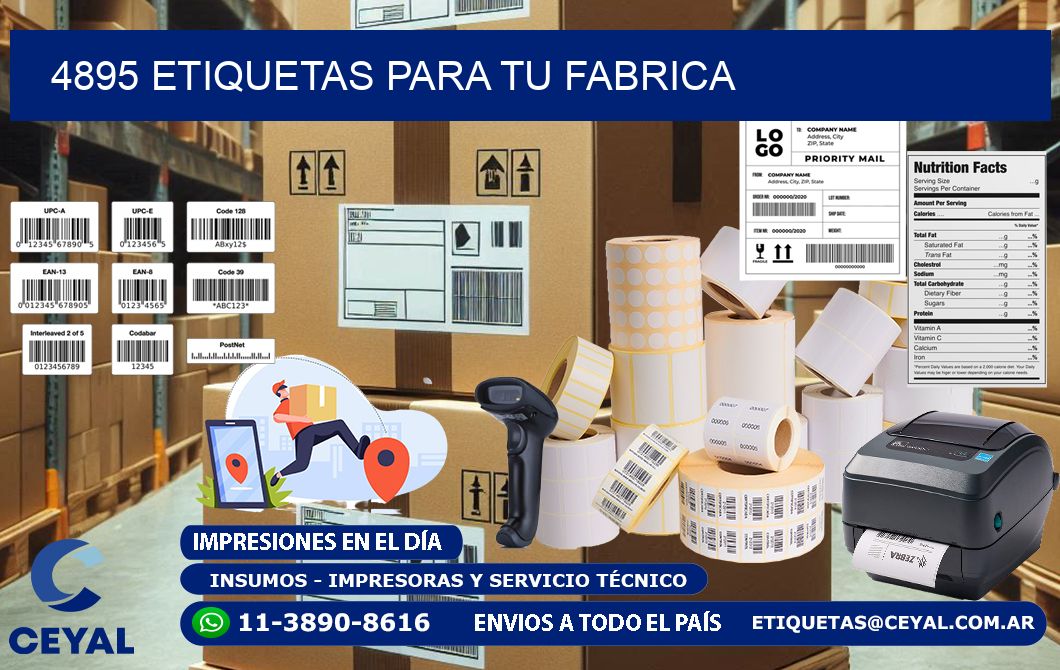 4895 etiquetas para tu fabrica