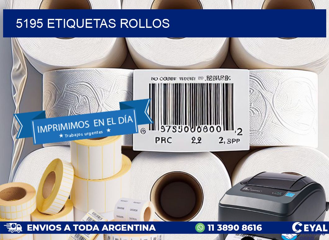 5195 etiquetas rollos
