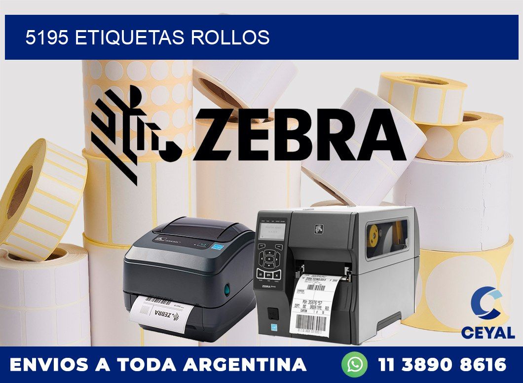 5195 etiquetas rollos