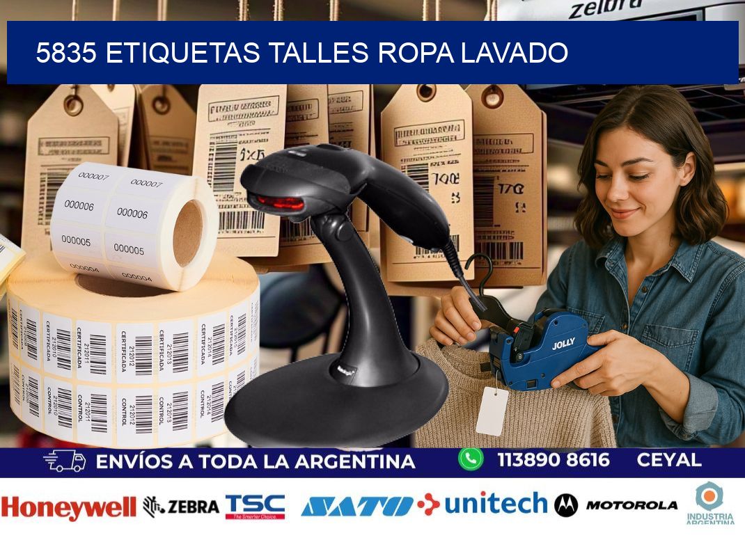 5835 ETIQUETAS TALLES ROPA LAVADO