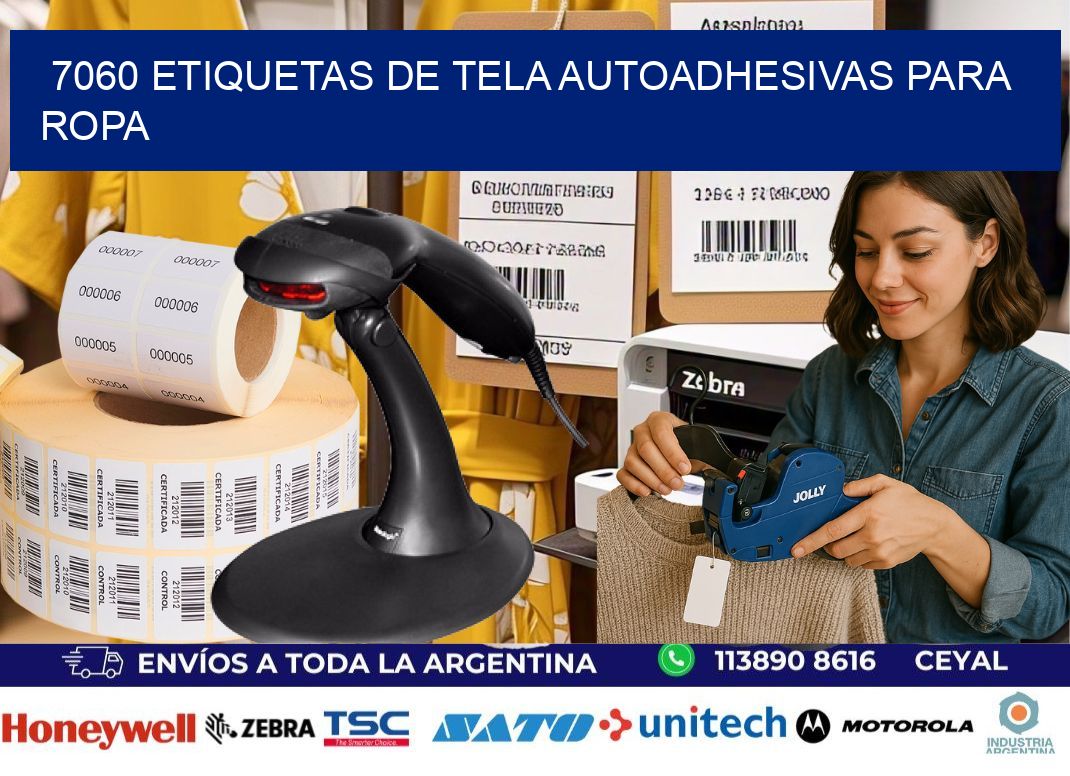 7060 Etiquetas de tela autoadhesivas para ropa