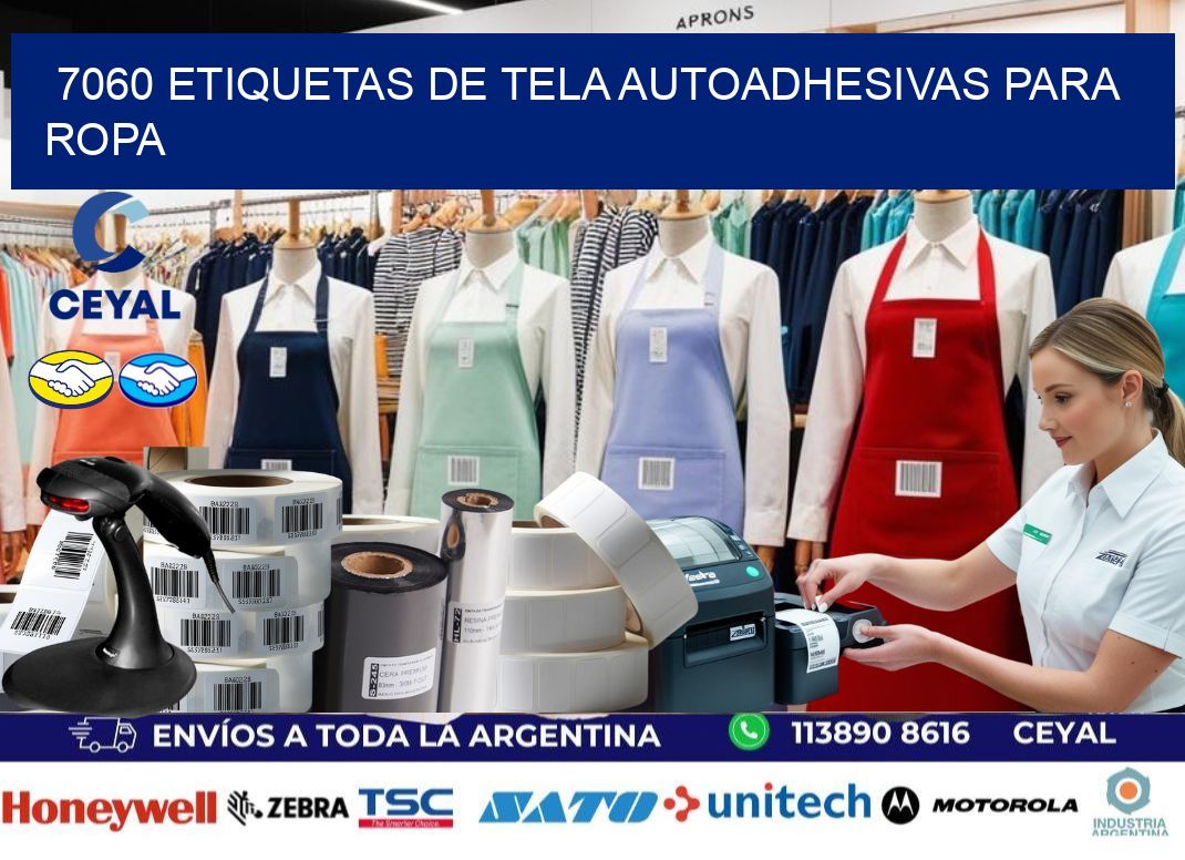 7060 Etiquetas de tela autoadhesivas para ropa
