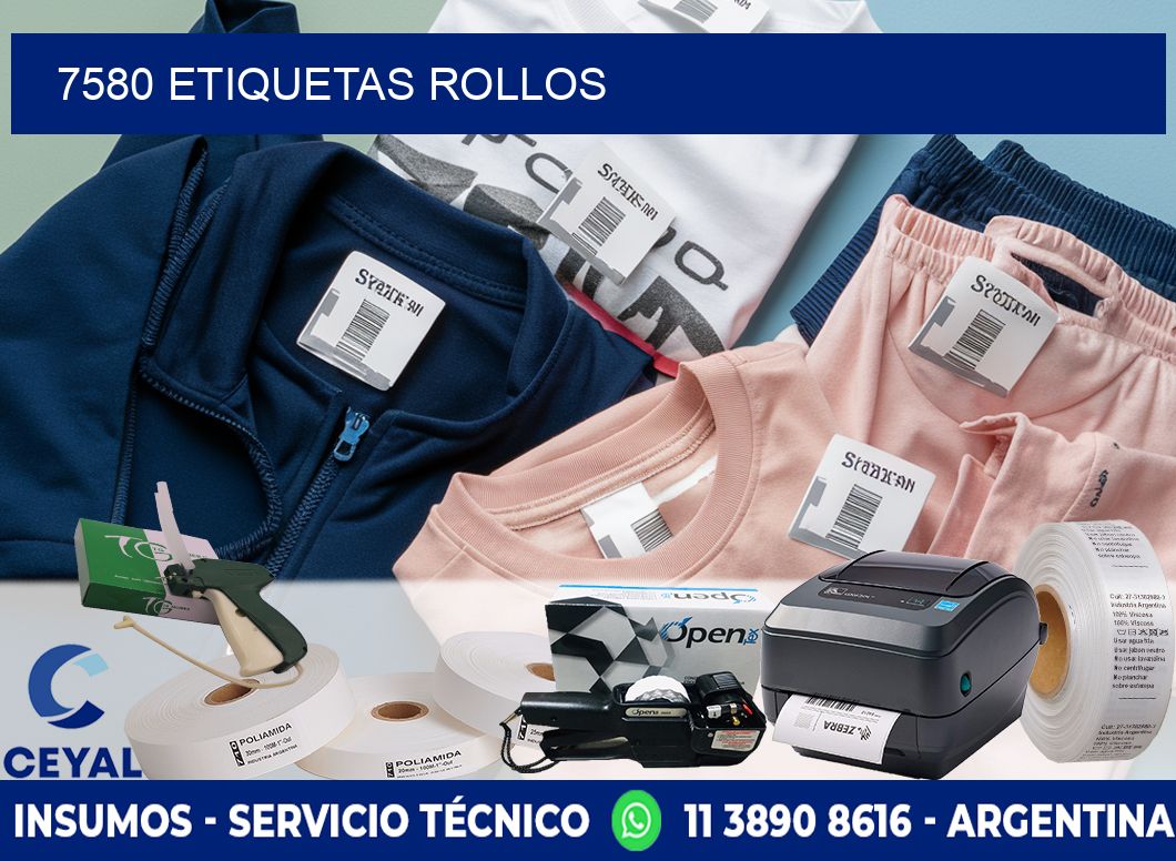 7580 etiquetas rollos