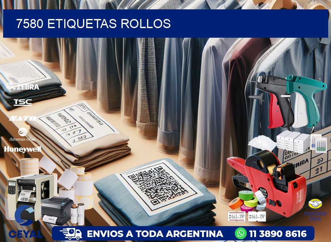 7580 etiquetas rollos