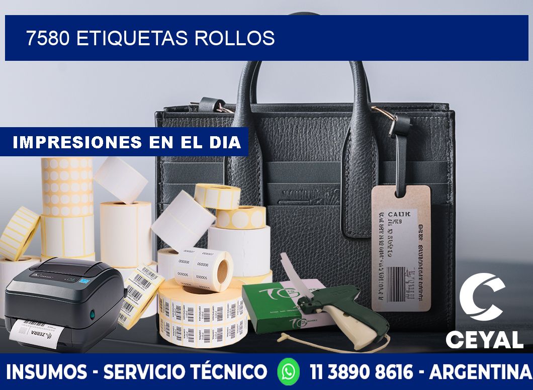 7580 etiquetas rollos