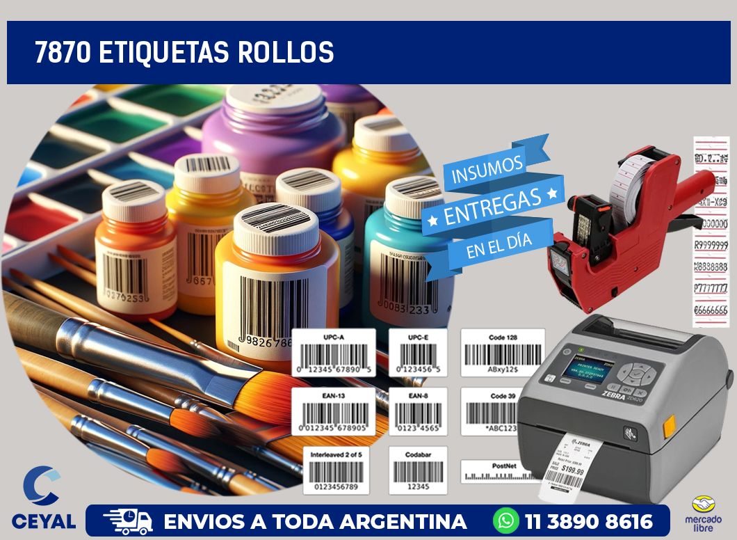 7870 etiquetas rollos