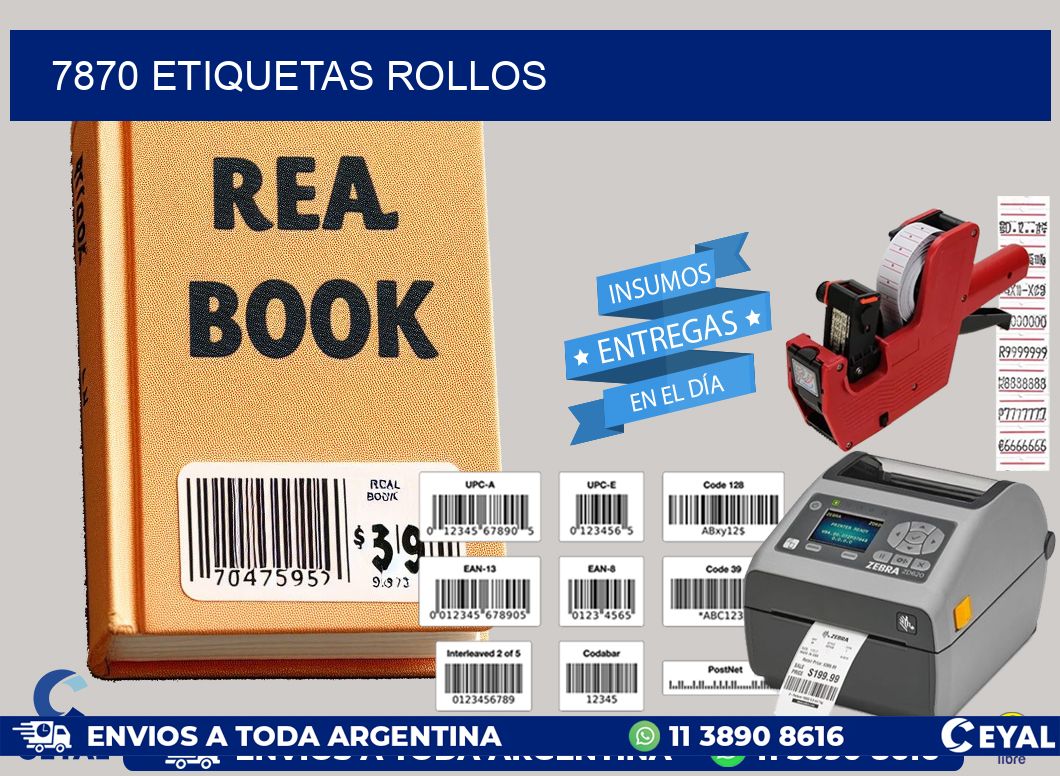 7870 etiquetas rollos