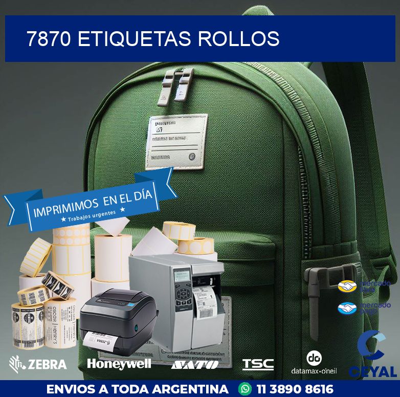7870 etiquetas rollos