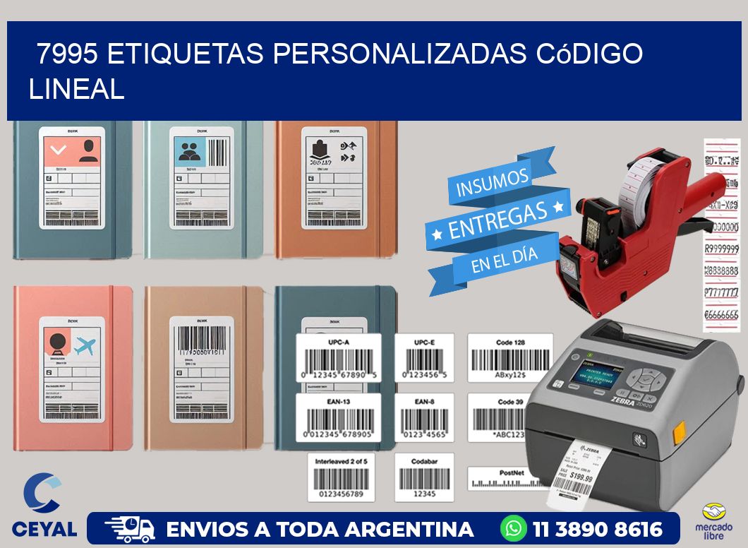 7995 Etiquetas personalizadas código lineal