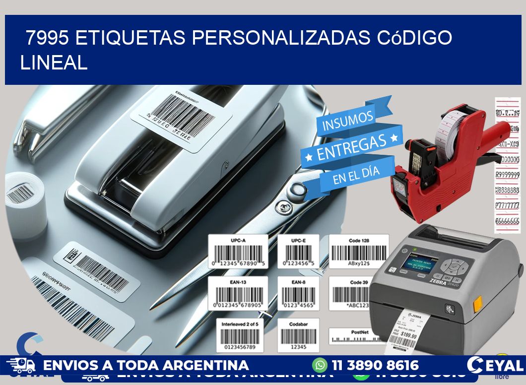 7995 Etiquetas personalizadas código lineal