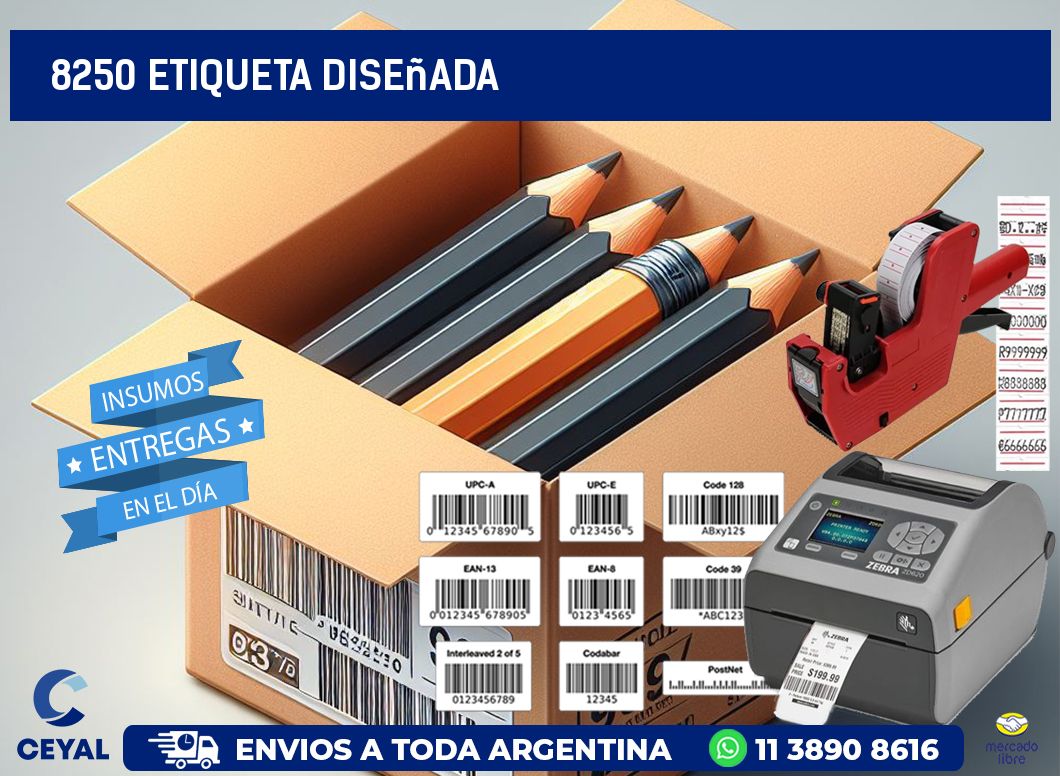 8250 etiqueta diseñada
