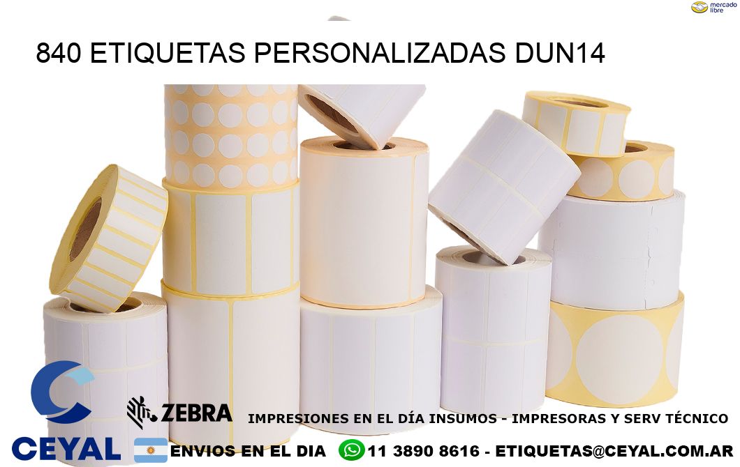 840 Etiquetas personalizadas dun14