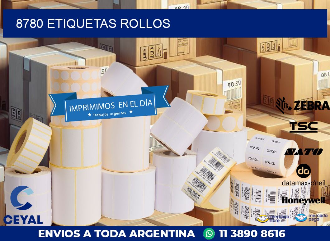 8780 etiquetas rollos