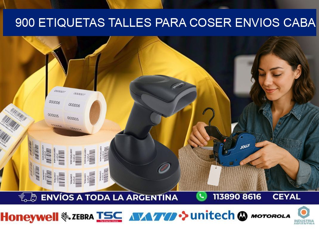 900 ETIQUETAS TALLES PARA COSER ENVIOS CABA