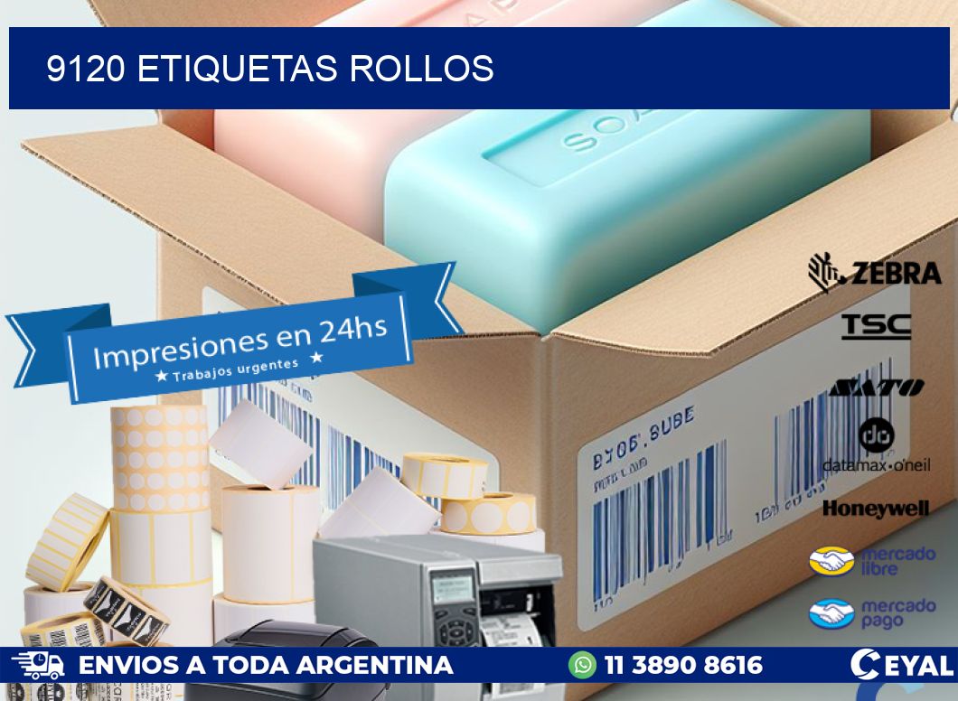 9120 etiquetas rollos