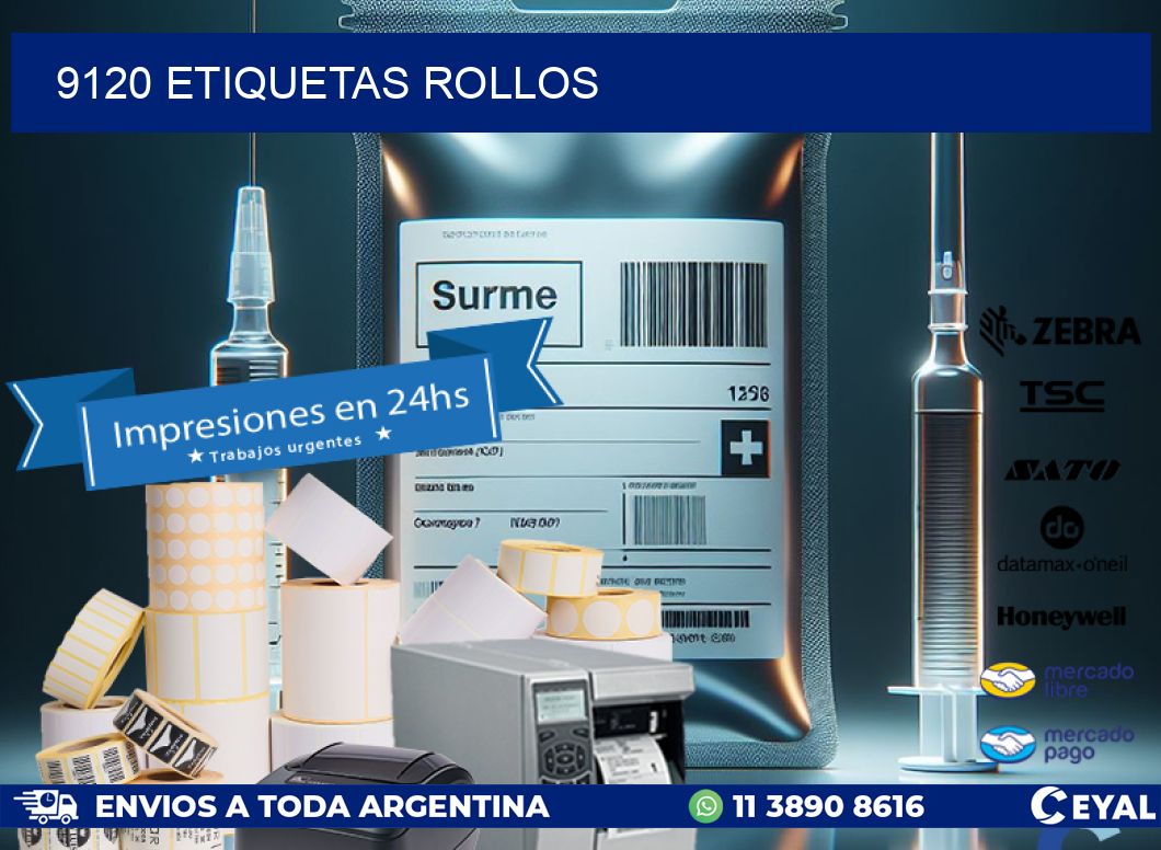 9120 etiquetas rollos
