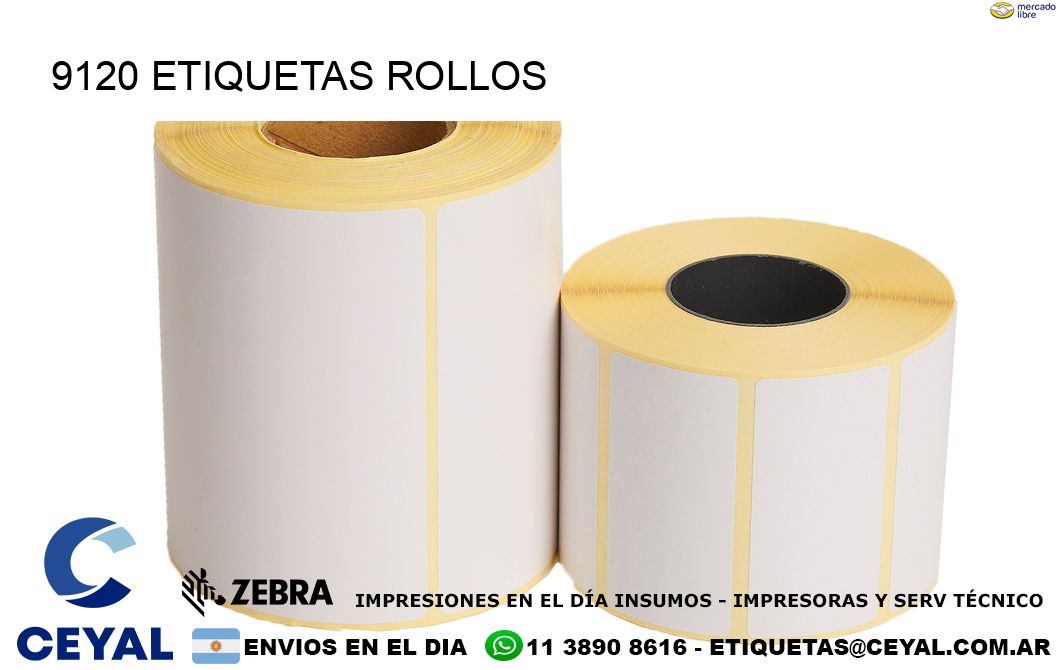 9120 etiquetas rollos