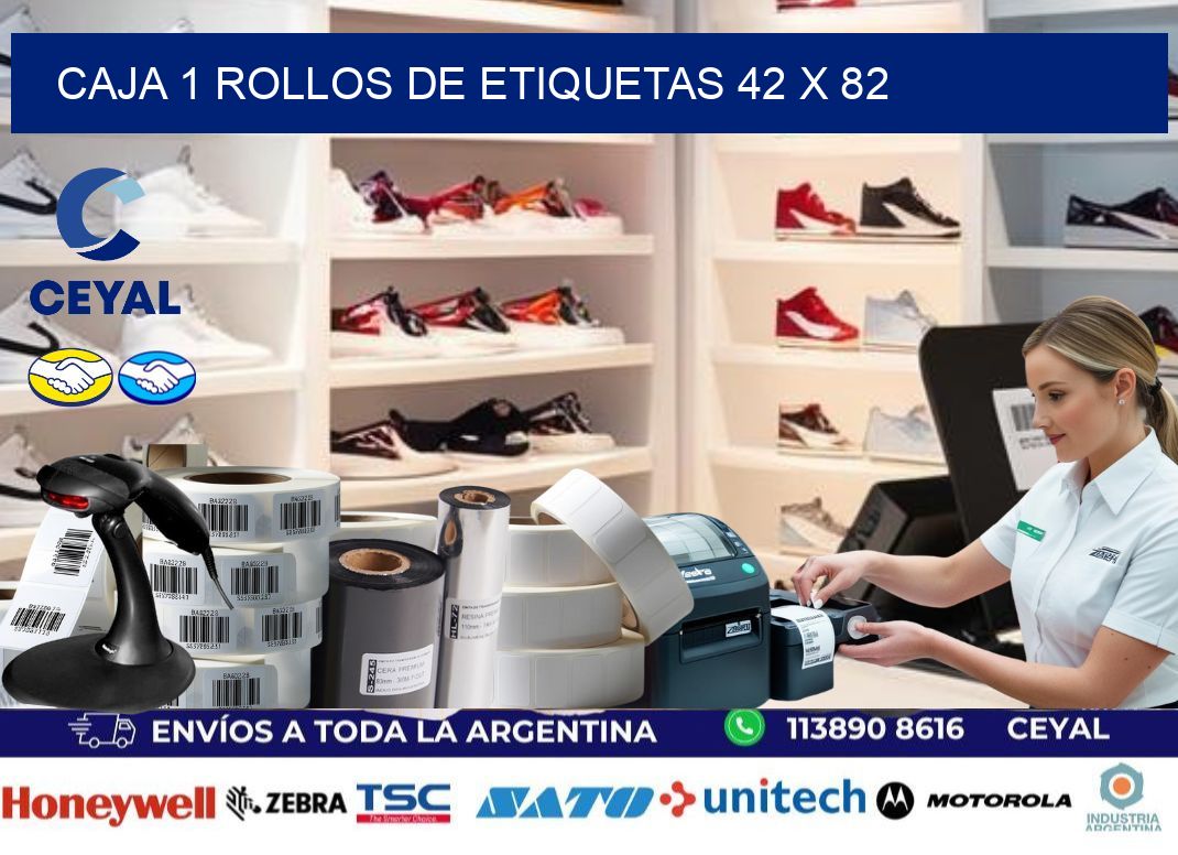 CAJA 1 ROLLOS DE ETIQUETAS 42 x 82