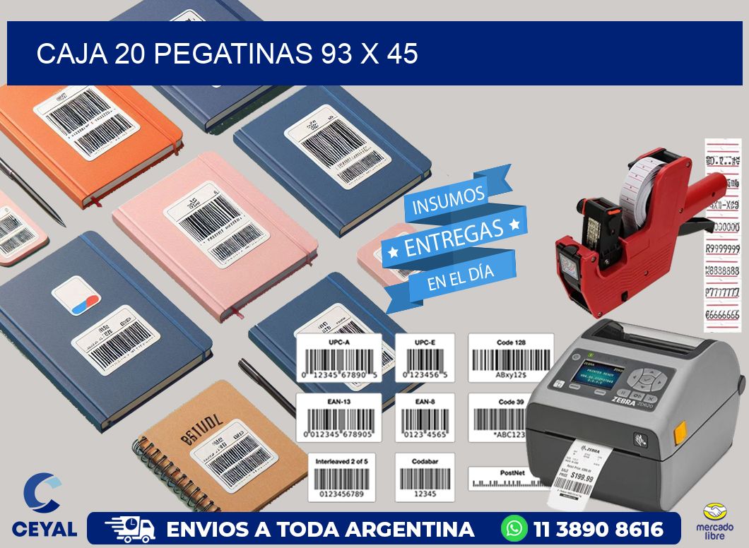 CAJA 20 PEGATINAS 93 x 45
