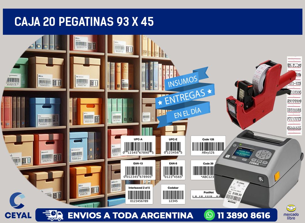 CAJA 20 PEGATINAS 93 x 45