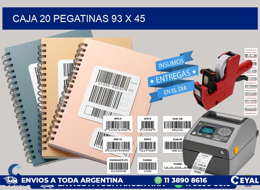 CAJA 20 PEGATINAS 93 x 45