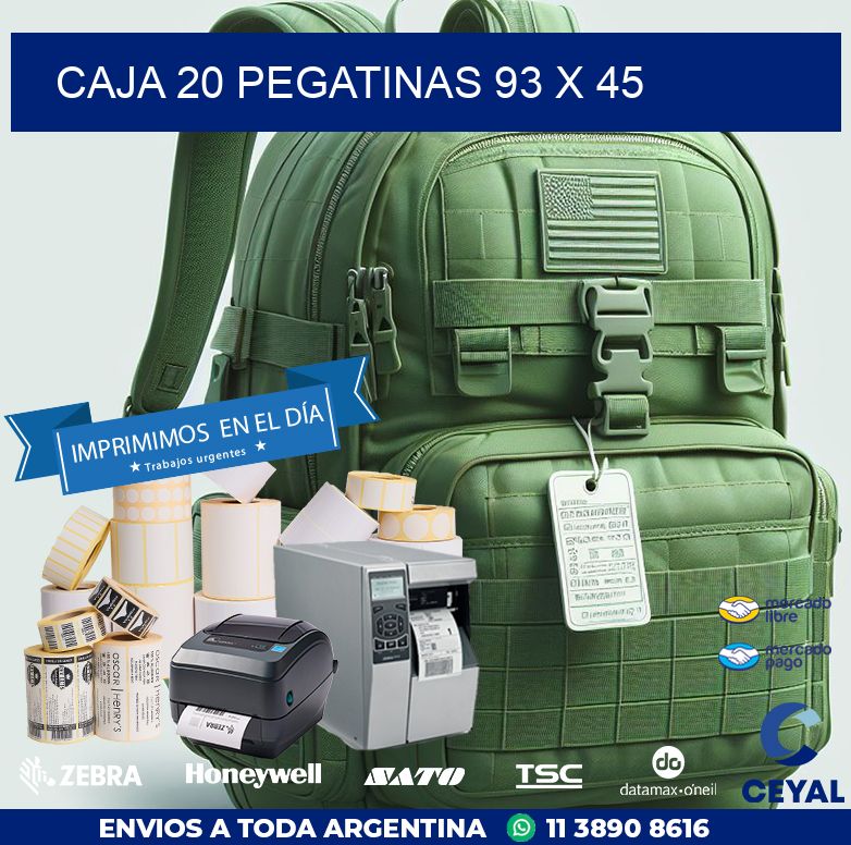 CAJA 20 PEGATINAS 93 x 45