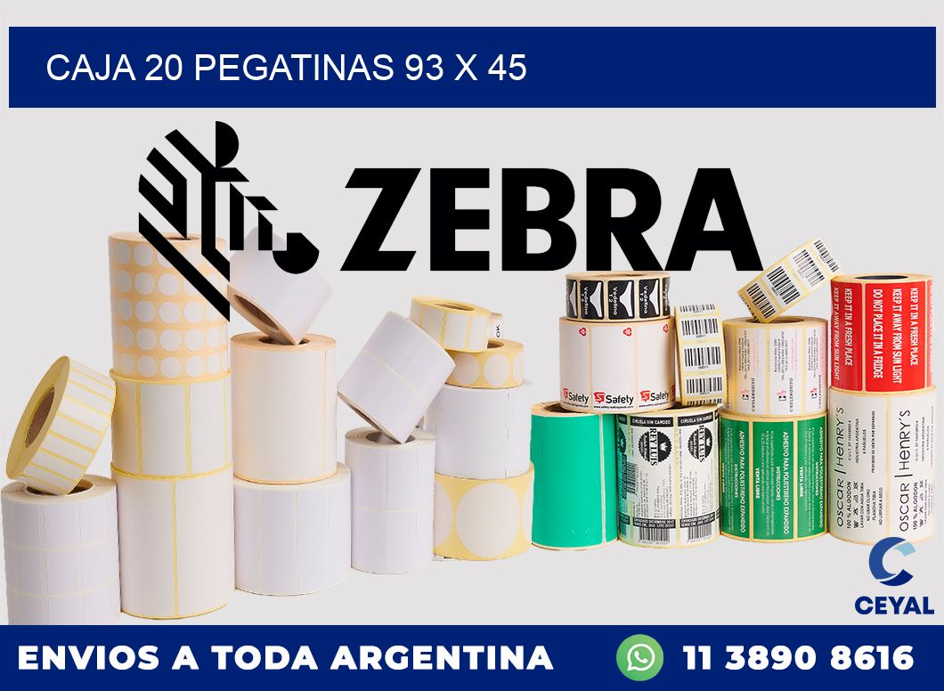 CAJA 20 PEGATINAS 93 x 45