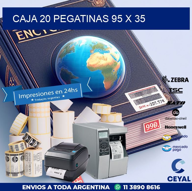 CAJA 20 PEGATINAS 95 x 35