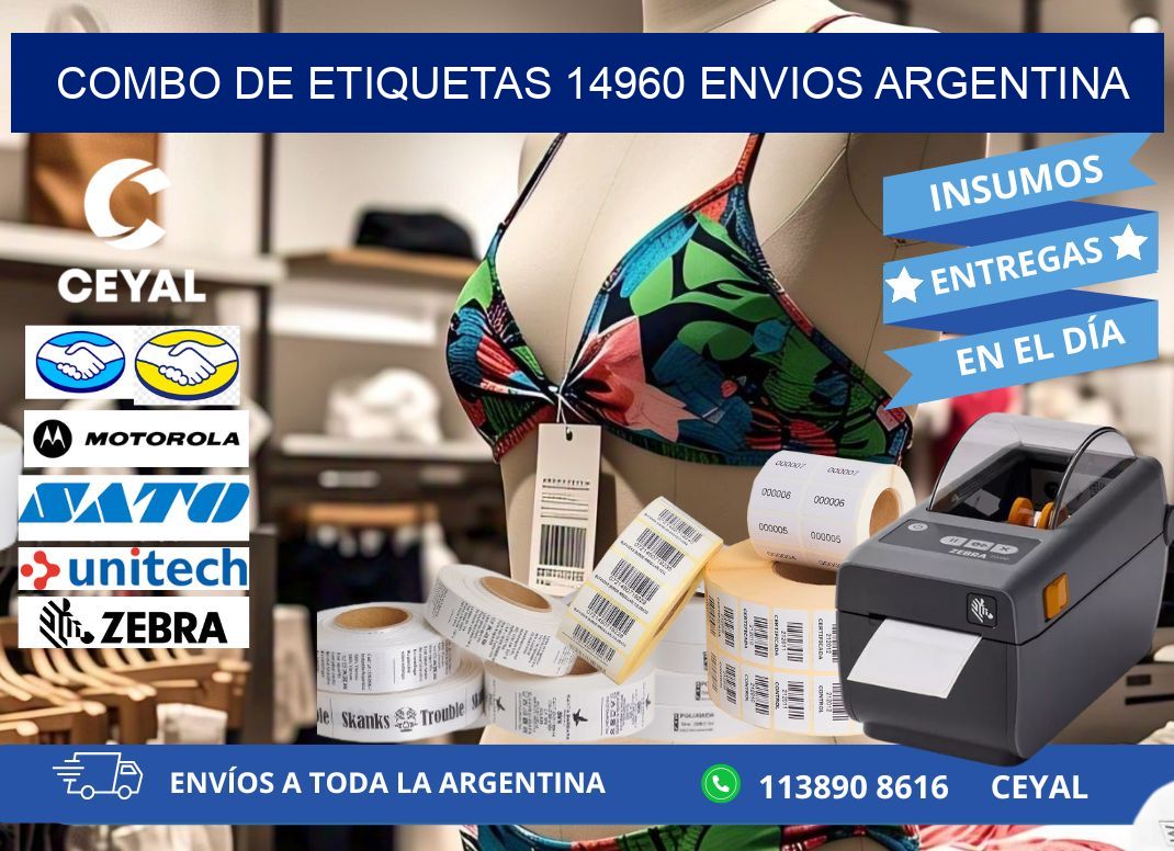 Combo de etiquetas 14960 ENVIOS ARGENTINA