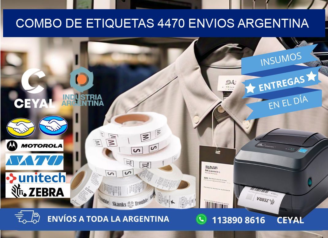 Combo de etiquetas 4470 ENVIOS ARGENTINA