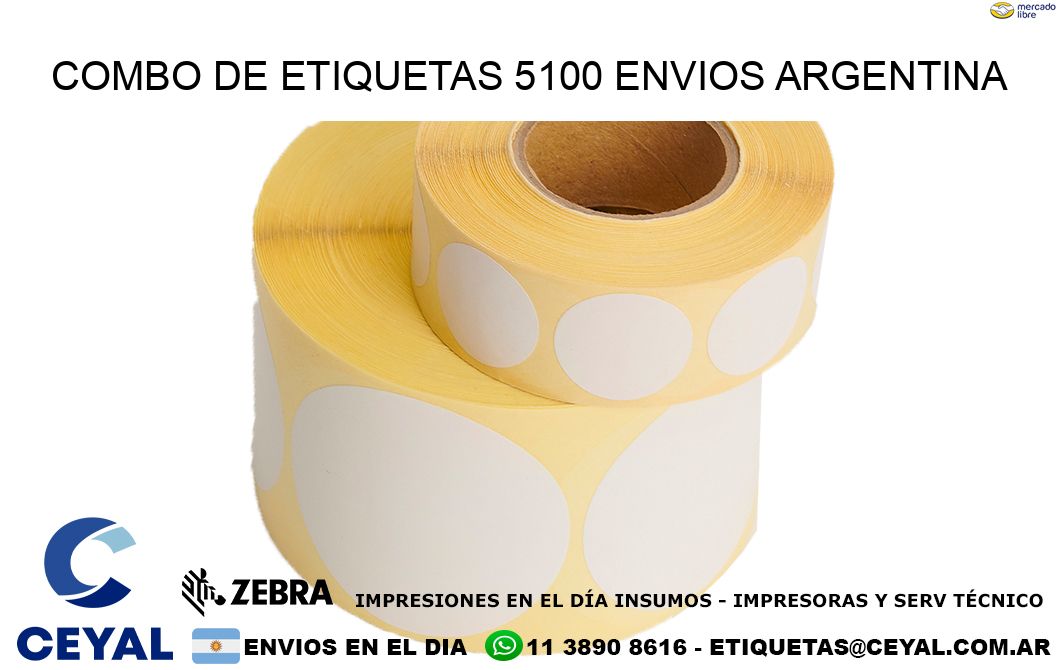 Combo de etiquetas 5100 ENVIOS ARGENTINA