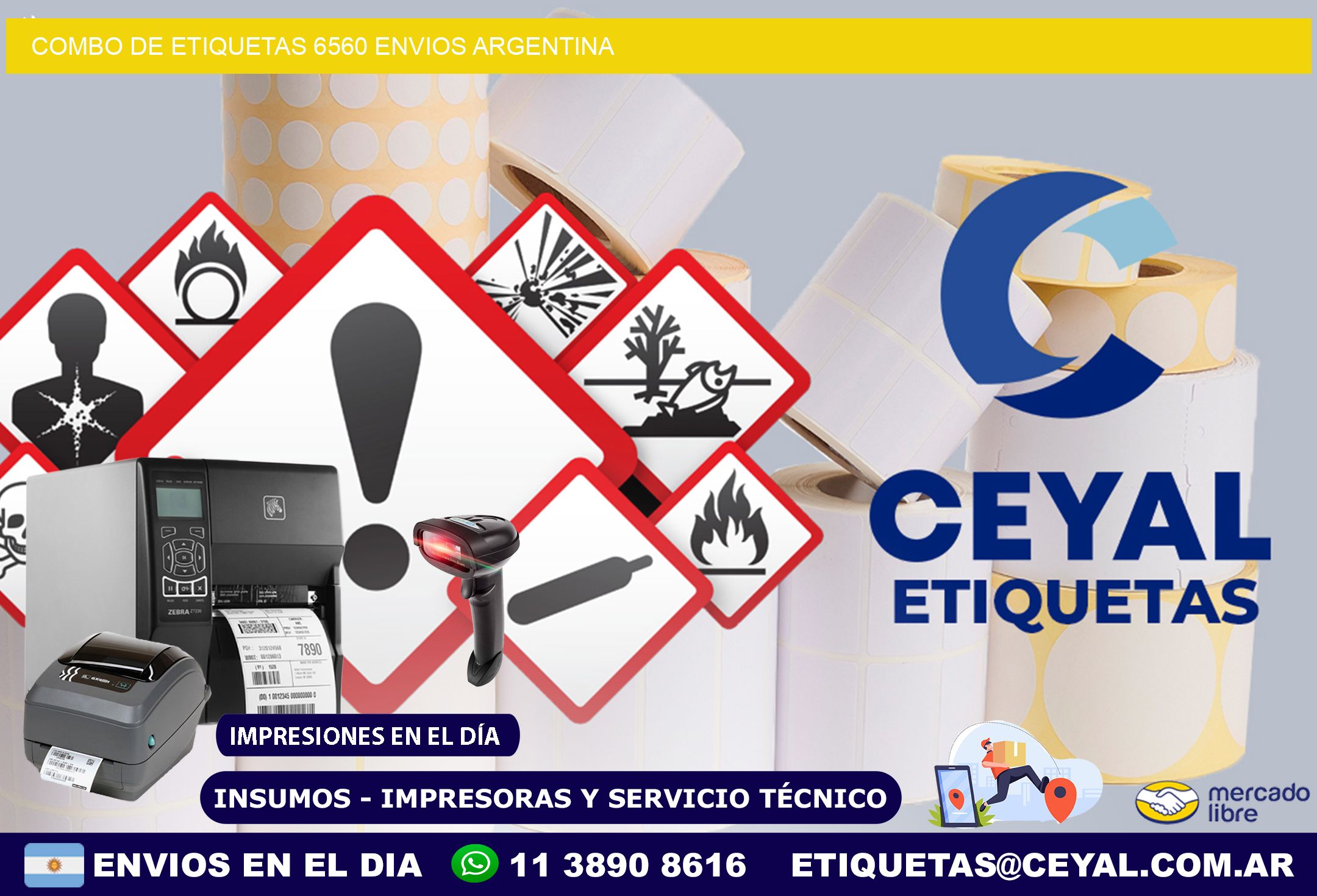 Combo de etiquetas 6560 ENVIOS ARGENTINA