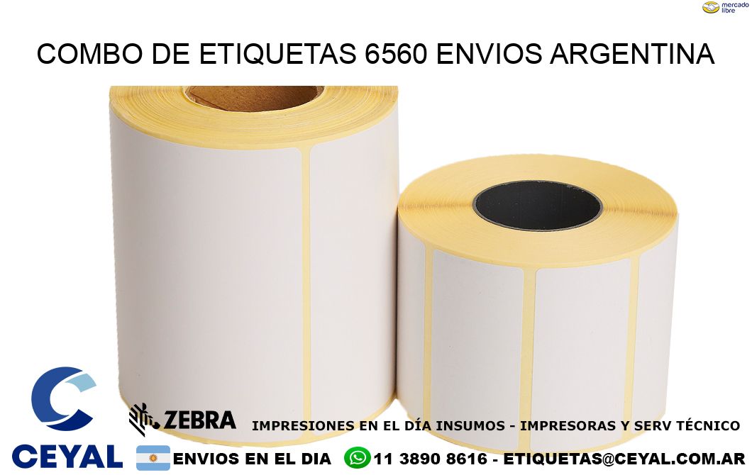 Combo de etiquetas 6560 ENVIOS ARGENTINA