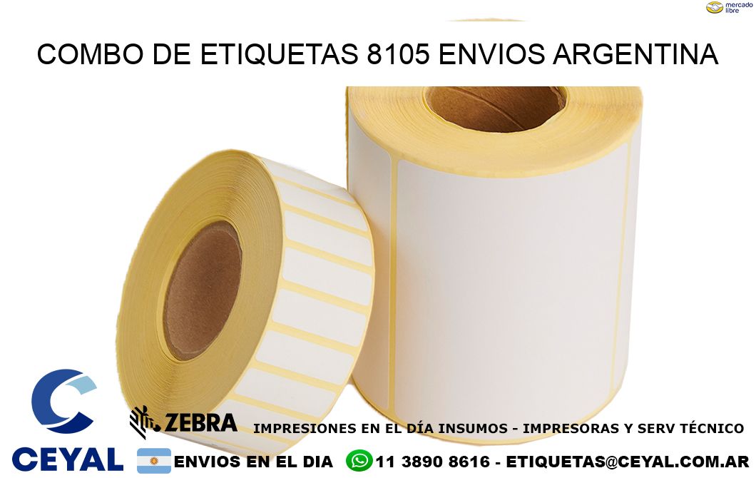 Combo de etiquetas 8105 ENVIOS ARGENTINA