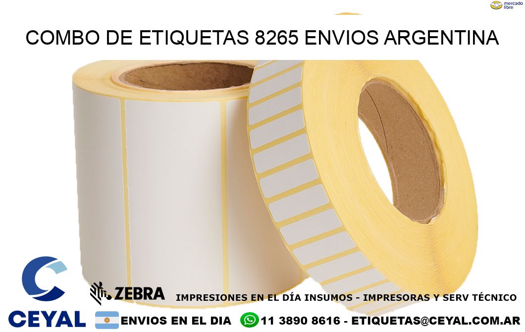 Combo de etiquetas 8265 ENVIOS ARGENTINA