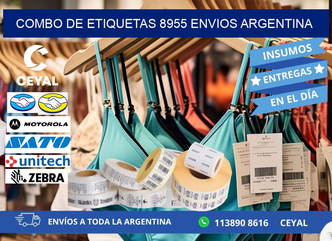 Combo de etiquetas 8955 ENVIOS ARGENTINA