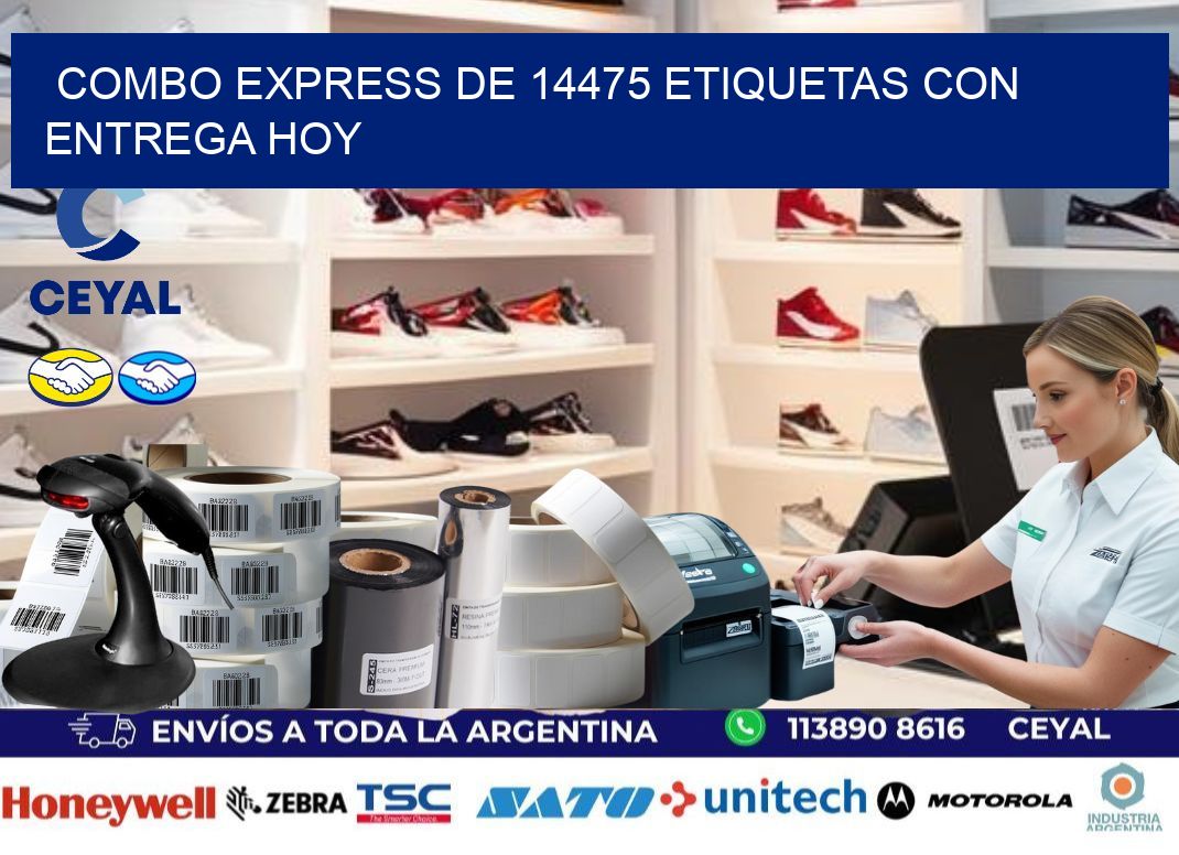Combo express de 14475 etiquetas con entrega hoy