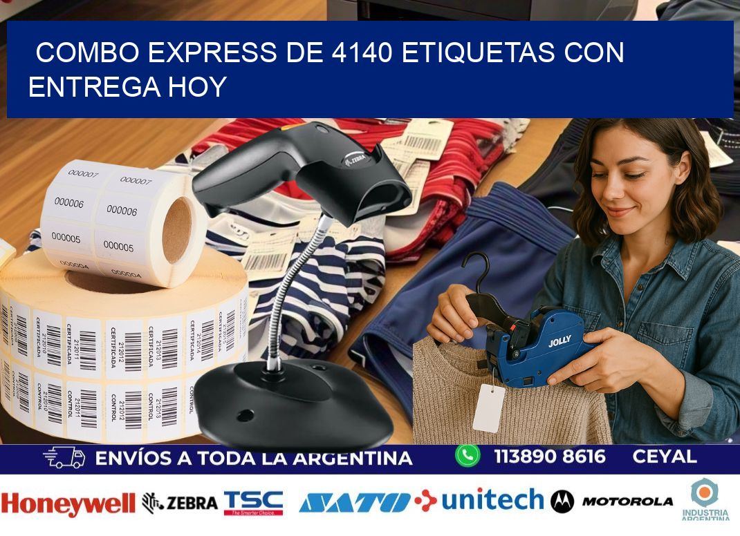 Combo express de 4140 etiquetas con entrega hoy