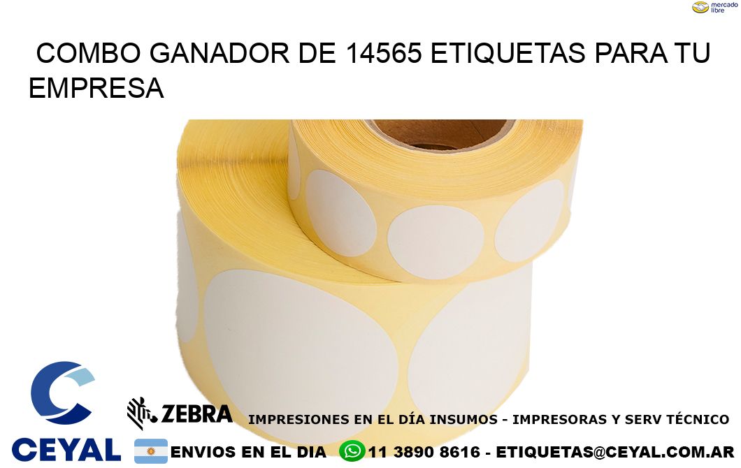 Combo ganador de 14565 etiquetas para tu empresa