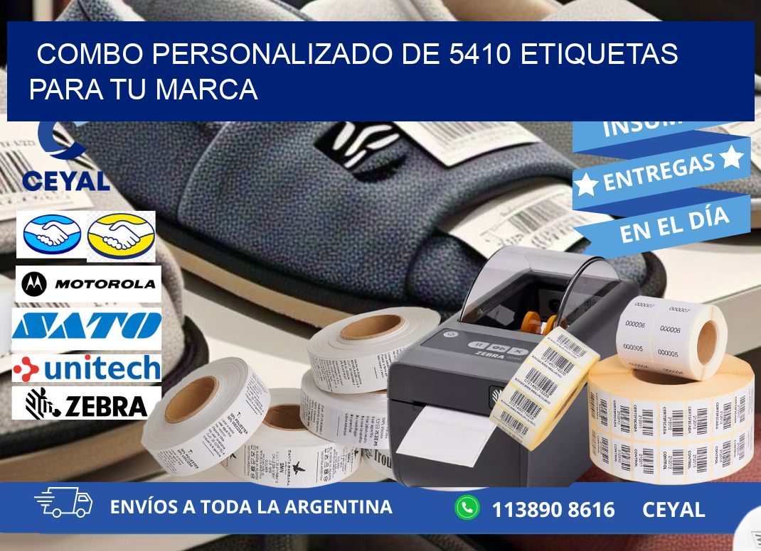 Combo personalizado de 5410 etiquetas para tu marca