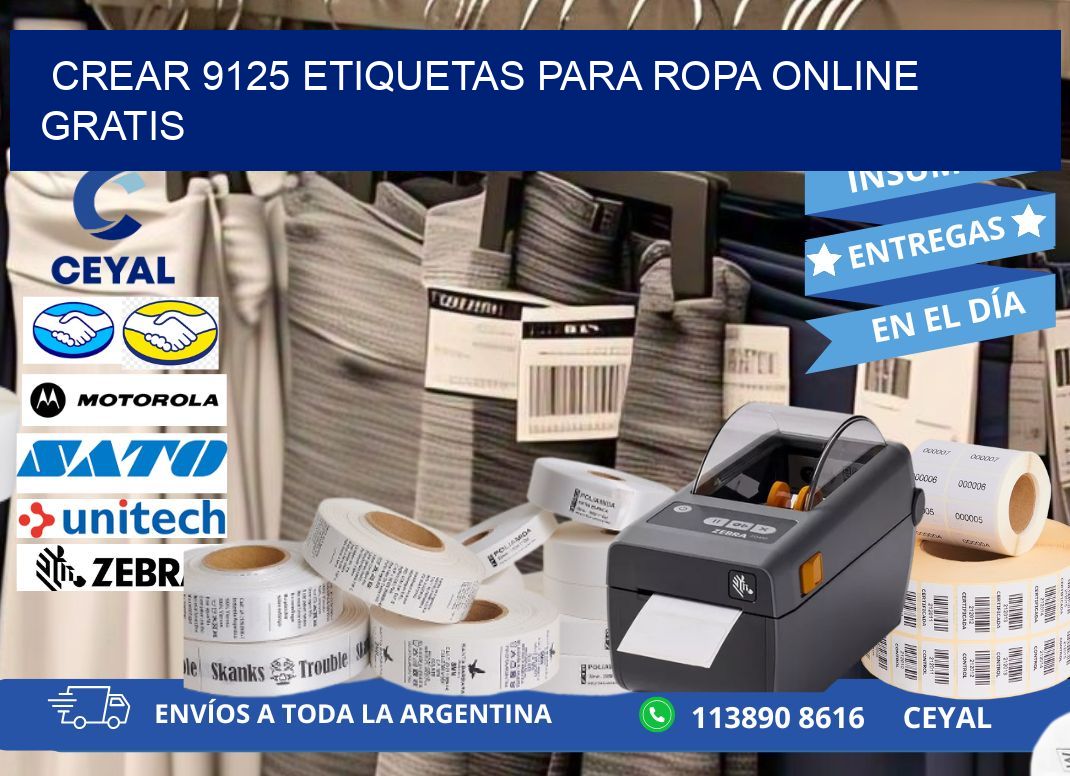 Crear 9125 etiquetas para ropa online gratis