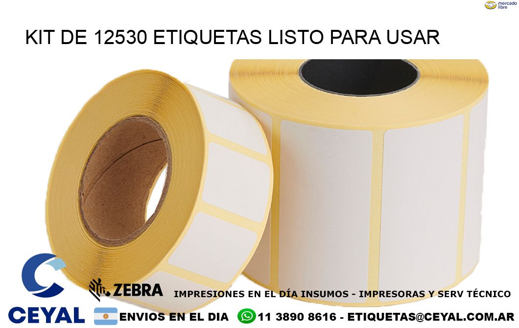 Kit de 12530 etiquetas listo para usar
