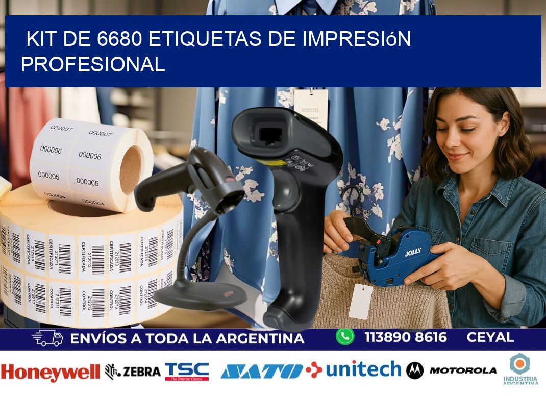Kit de 6680 etiquetas de impresión profesional