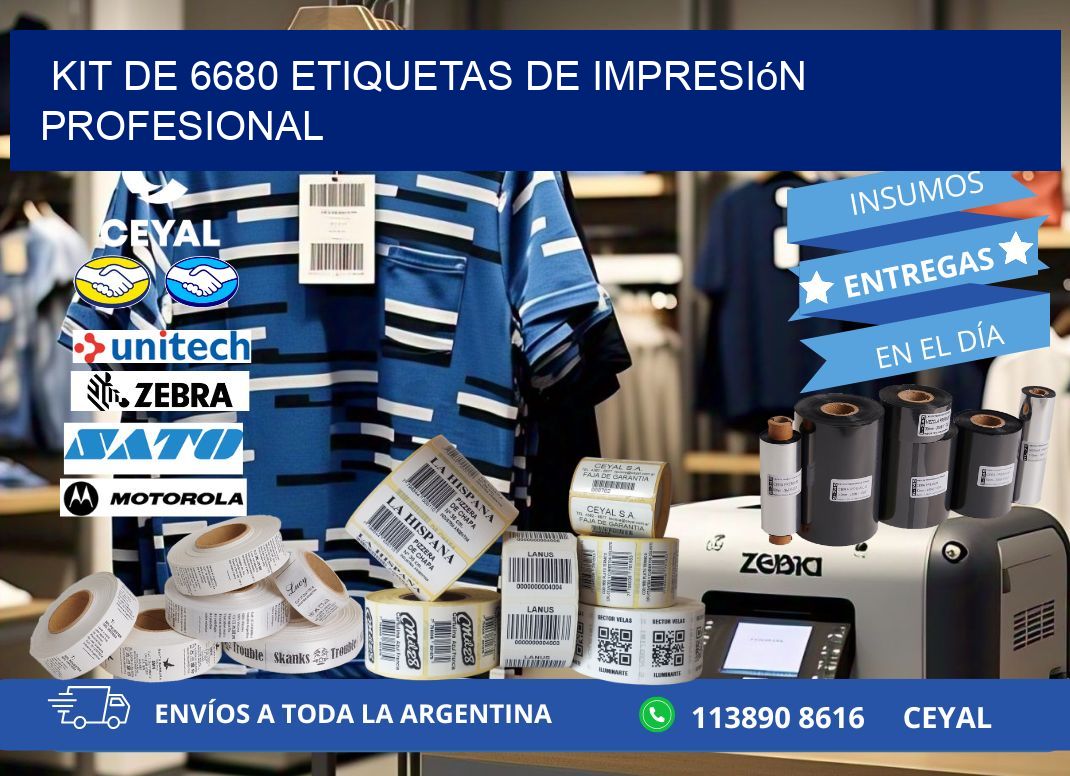 Kit de 6680 etiquetas de impresión profesional