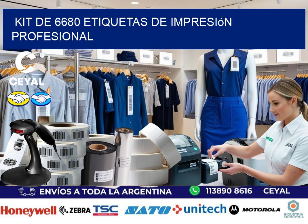 Kit de 6680 etiquetas de impresión profesional